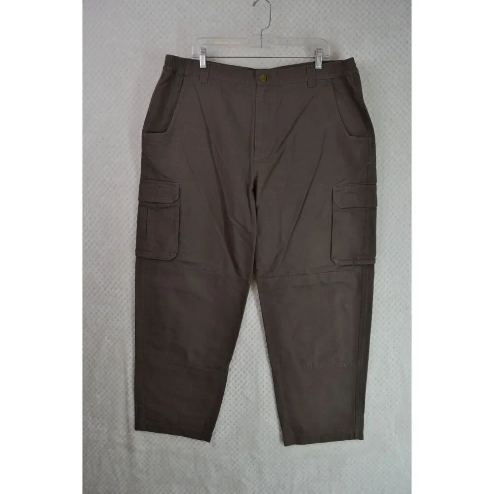 Cabela's Men's 40x30 Brown Heavyweight Canvas Hiking Reinforced Cargo Pants